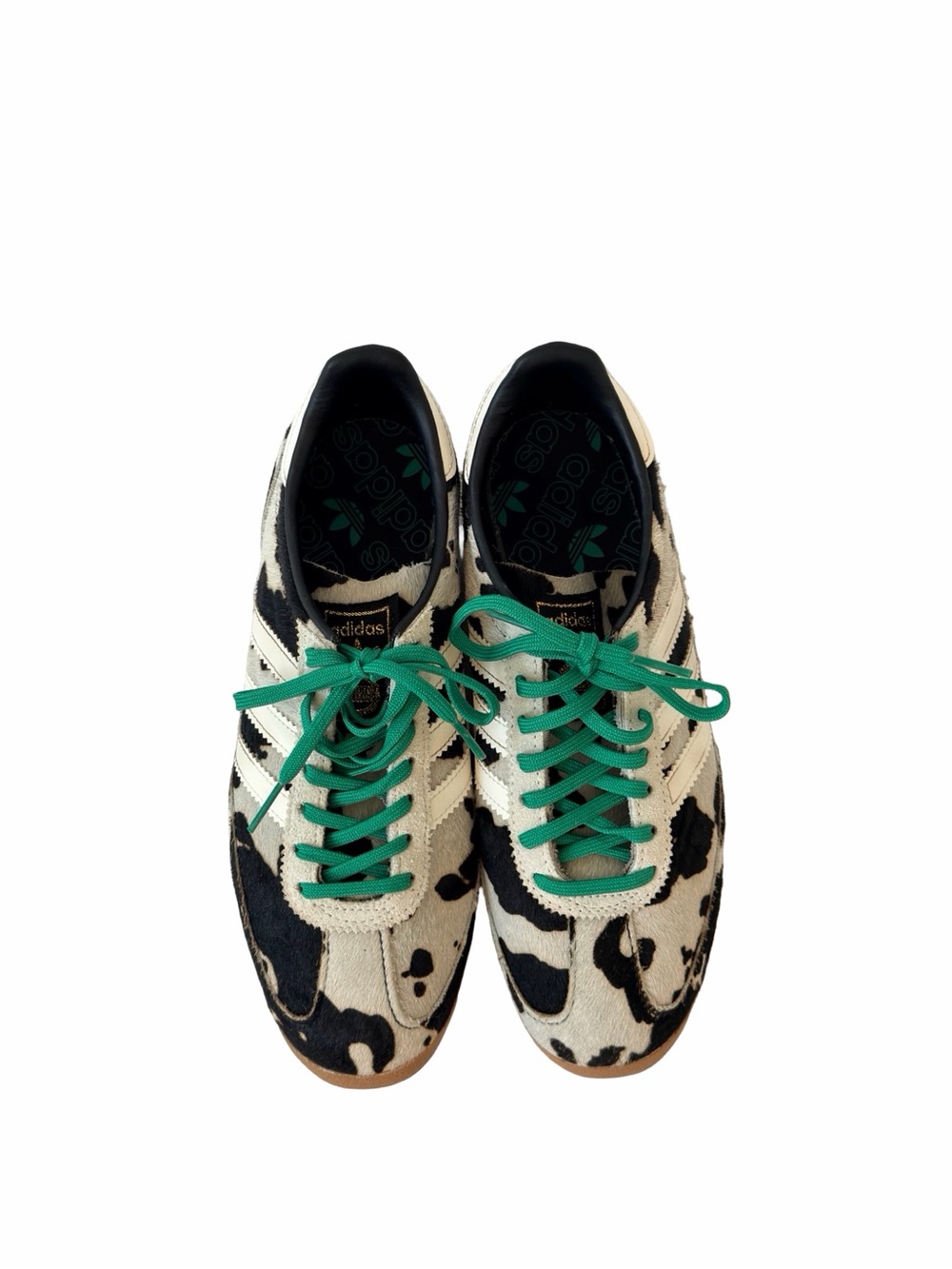 adidas Women's Cow-Print Samba Sneakers in Black, White & Green NEVER WORN